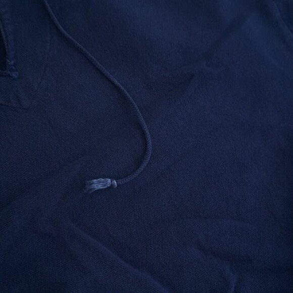 Vintage '90S Wek Navy Denim Boxy Collared Light Weight Sweater Medium (2) - Picture 8 of 9